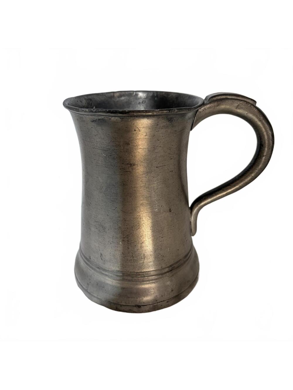 Antique 19th-century English pewter tavern tankard - James Yates/Yates & Birch.